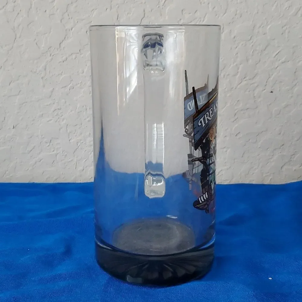 Vintage Treasure Island at The Mirage Las Vegas Glass Beer Mug Pirate Skull
